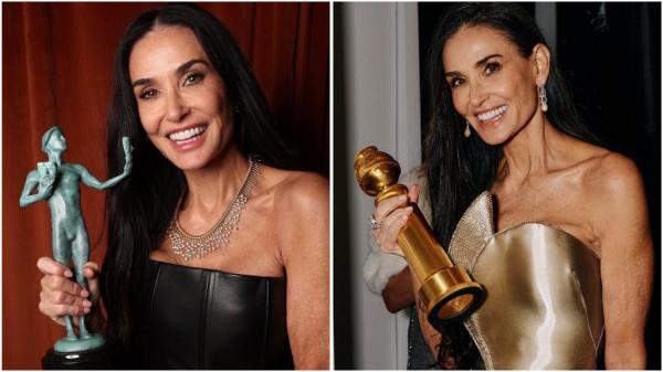 Demi Moore dan Pialanya Demi Moore adalah wanita tercantik di dunia versi Majalah People. (Foto: Instagram)