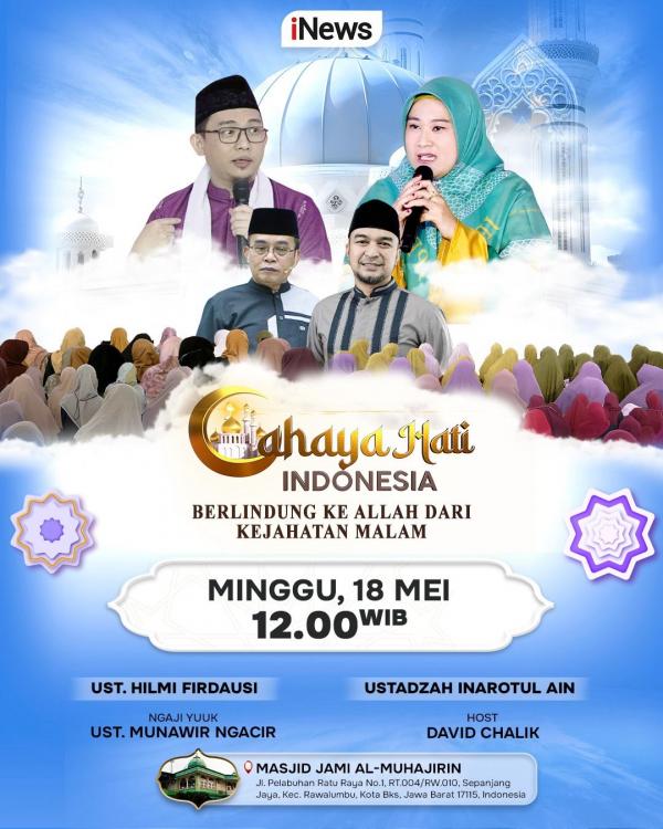 Program Cahaya Hati Indonesia di iNews. (Foto: iNews)