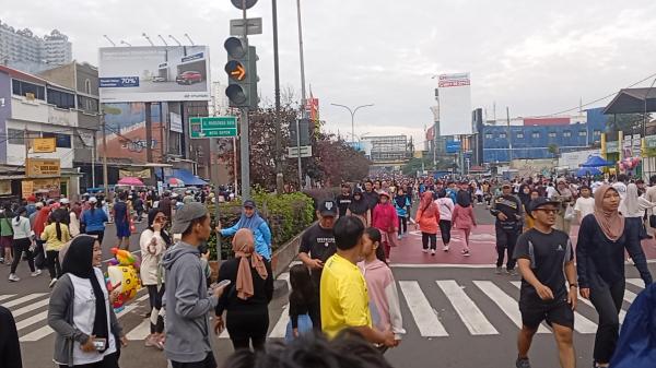 Plang Margonda viral Plang Margonda viral di CFD Depok. (Foto: Refi Sandi)