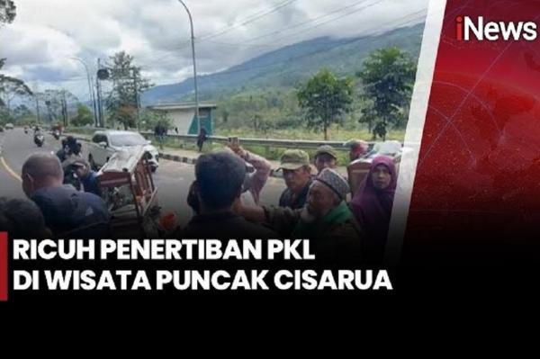 Penertiban PKL di Puncak Bogor Ricuh, 2 Petugas Satpol PP Terluka