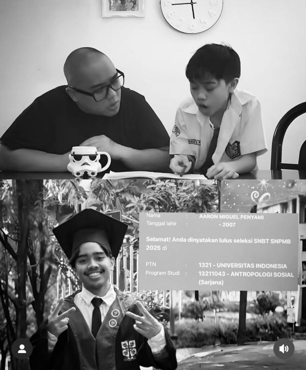 Anak Saykoji Anak Saykoji lolos PTN. (Foto: Instagram)
