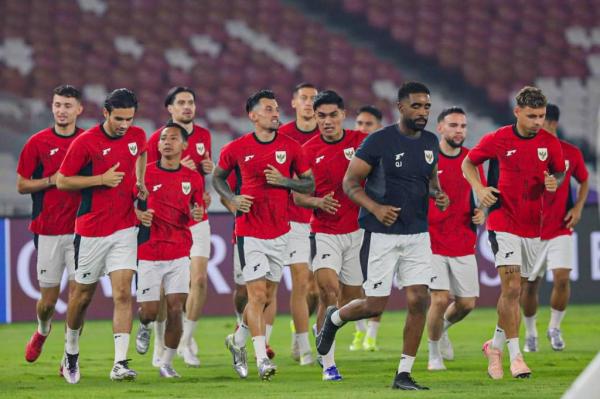 Timnas Indonesia terus melakukan persiapan jelang menghadapi China dan Jepang dalam lanjutan Kualifikasi Piala Dunia 2026 pada 5 dan 10 Juni 2025. (Foto: IMG/Aldhi Chandra))
