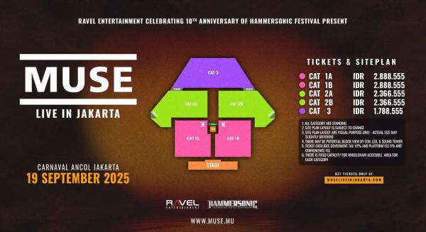 Konser Muse Konser Muse di Jakarta. (Foto: Instagram)