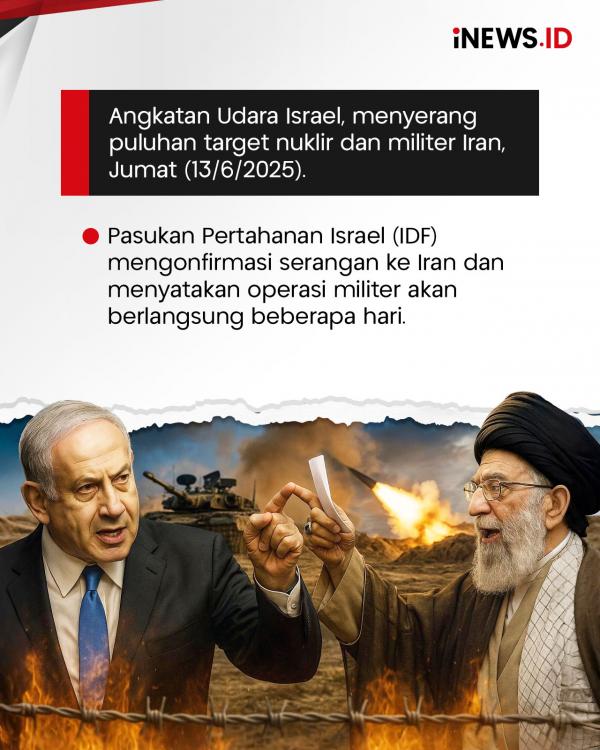 Kian Memanas! Israel Kembali Serang Kian Memanas! Israel Kembali Serang Iran, Pabrik Nuklir jadi Sasaran