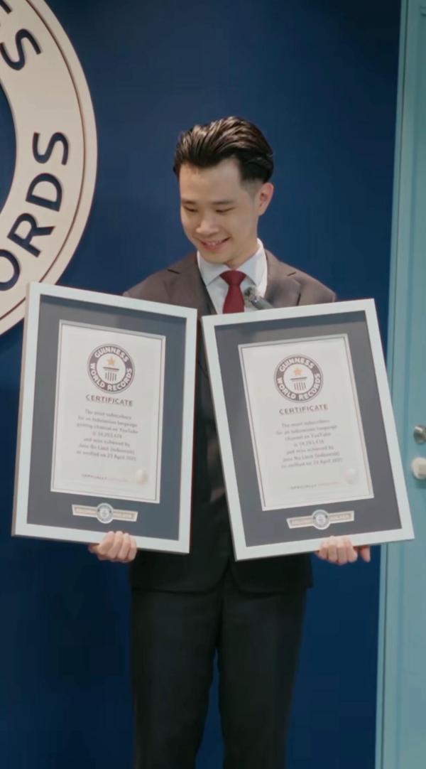 Youtuber Jess No Limit raih dua Guinness World Records. (Foto: Instagram)