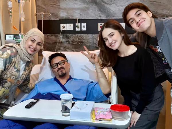 El Rumi dan Syifa Hadju menjenguk Ferry Maryadi yang dirawat di rumah sakit. (Foto: Instagram)