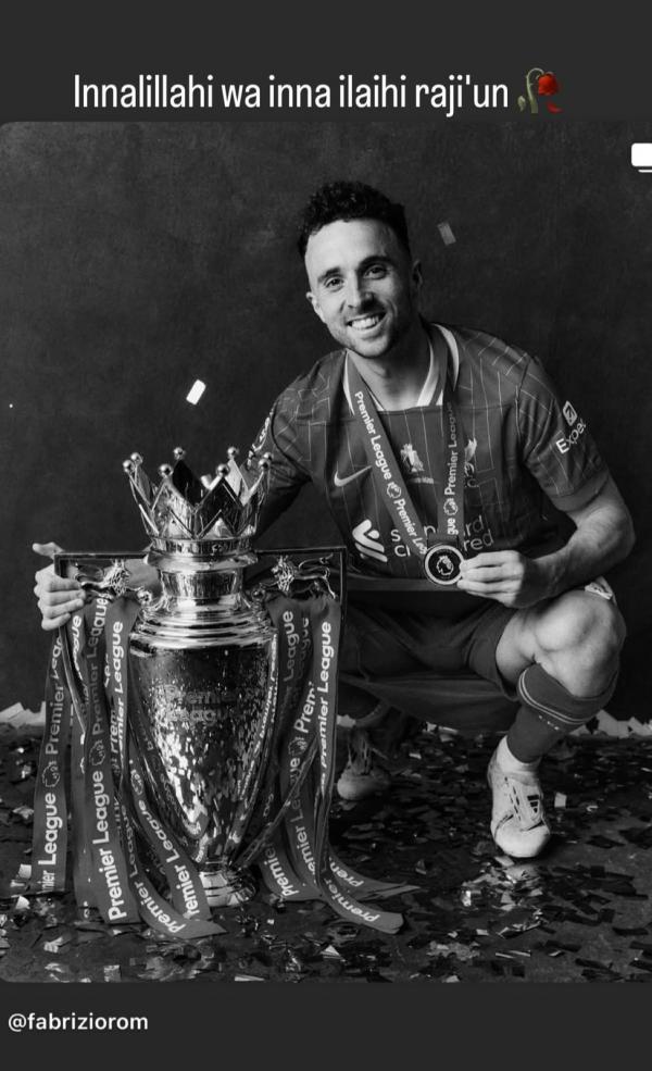Postingan Al Ghazali Postingan Al Ghazali mengenai kematian Diogo Jota. (Foto: Instagram)