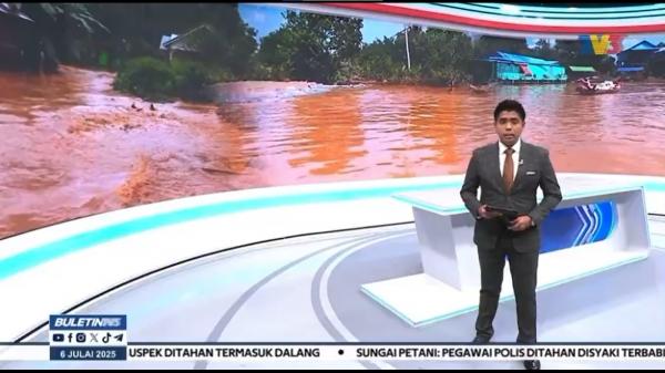Banjir Tangerang Banjir Tangerang jadi breaking news TV Malaysia. (Foto: X)