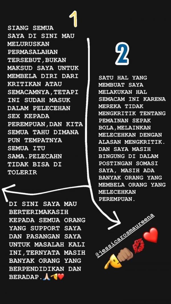 Hokky Caraka menjelaskan alasan somasi yang dilayangkannya melalui IG Story. (Foto: IG @hokkycaraka)