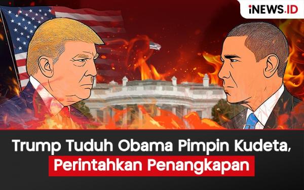 Infografis Trump Tuduh Obama Pimpin Kudeta, Perintahkan Penangkapan