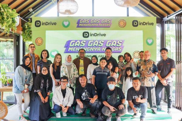 Seluruh pemenang hadiah kampanye Gas Gas Gas, Menangnya Ngegas dari inDrive. (Foto: Istimewa)