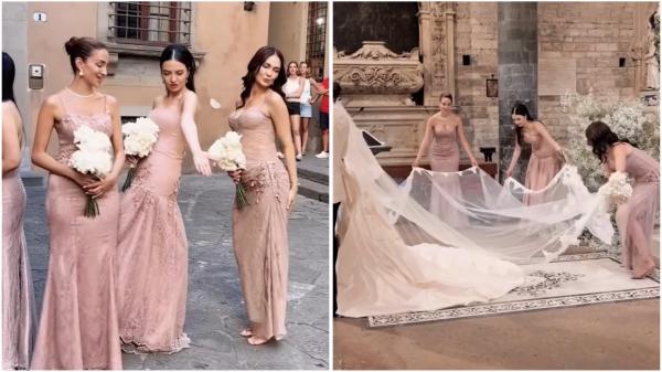 Luna Maya dan Raline Shah Luna Maya dan Raline Shah jadi bridesmaid Millane Fernandez di Italia. (Foto: Instagram)