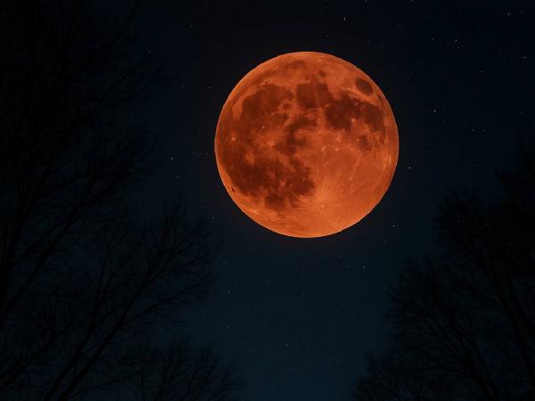 Gerhana Bulan Total Fenomena alam gerhana bulan total. (Ilustrasi AI)