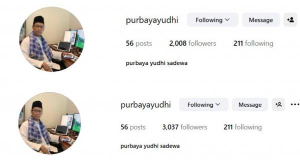 Folowers Purbaya Followers Purbaya Yudhi Sadewa. (Foto: Instagram)