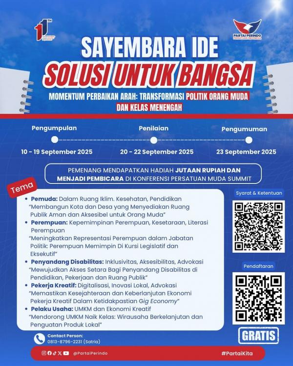 Partai Perindo menggelar sayembara Ide Solusi untuk Bangsa (dok. Partai Perindo)