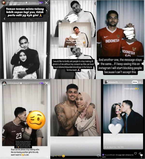 Tren foto AI yang membuat murka pemain Timnas. (Foto: X)