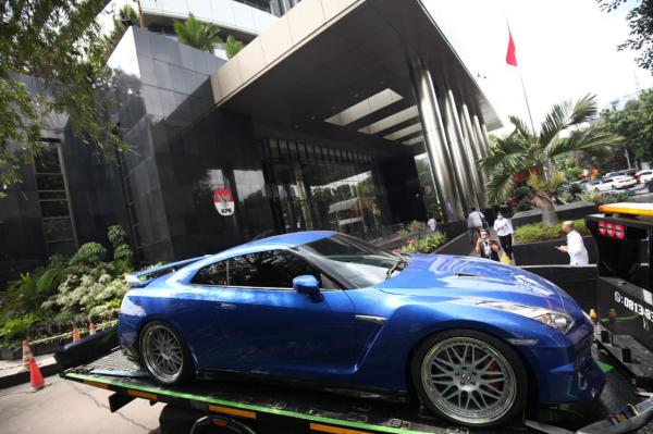 Mobil sitaan KPK Mobil sitaan KPK di kasus korupsi Kemnaker. (Foto: Isra Triansyah)
