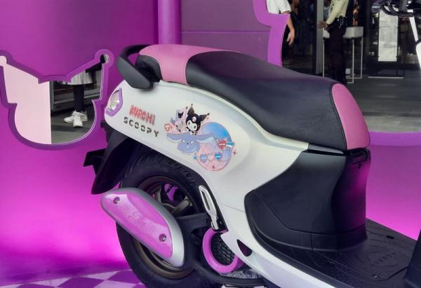 Detail desain Honda Scoopy Kuromi Limited Edition. (Foto: iNews Media Group/Anindita)