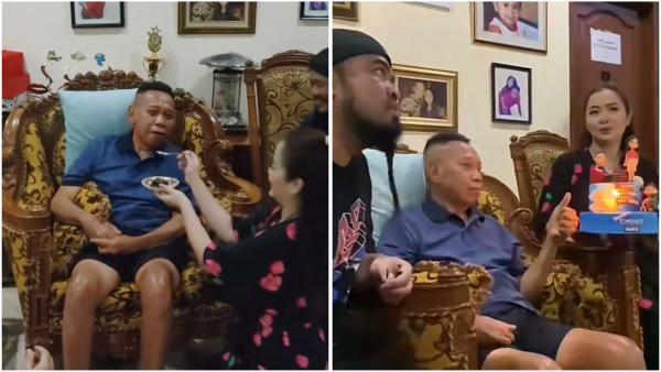 Tukul Arwana merayakan ulang tahun. (Foto: TikTok)