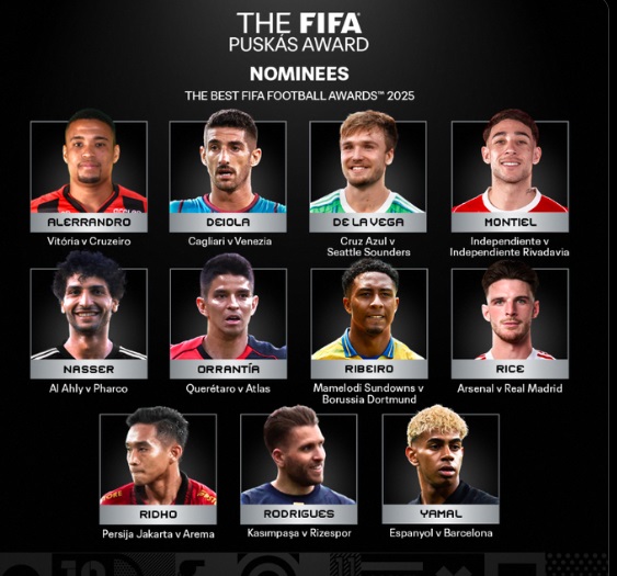 FIFA Puskas Award 2025 Gol jarak jauh Rizky Ridho saat Persija menghadapi Arema FC resmi masuk nominasi FIFA Puskas Award 2025, bersaing dengan gol Lamine Yamal hingga Declan Rice. (FIFA)