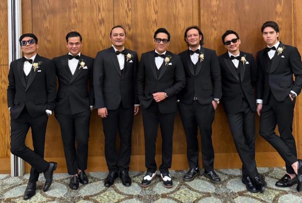 Groomsmen Boiyen Groomsmen Boiyen tidak kaleng-kaleng, ada Andre Taulany hingga El Rumi. (Foto: Instagram)