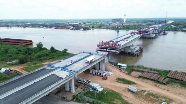 Progres Pembangunan Tol Palembang-Betung Seksi 1 dan 2 Capai 85,74 Persen, Lintasi Sungai Musi