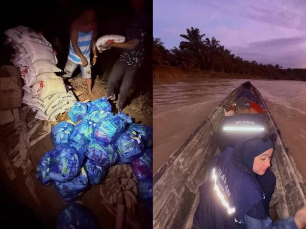 Praz Teguh menuju Aras Napal Praz Teguh menuju Aras Napal yang terisolir. (Foto: Instagram)