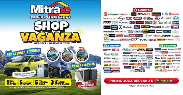 Produk Sponsor Shopvaganza 2025 Produk sponsor Shopvaganza 2025. (Foto: dok Mitra10)