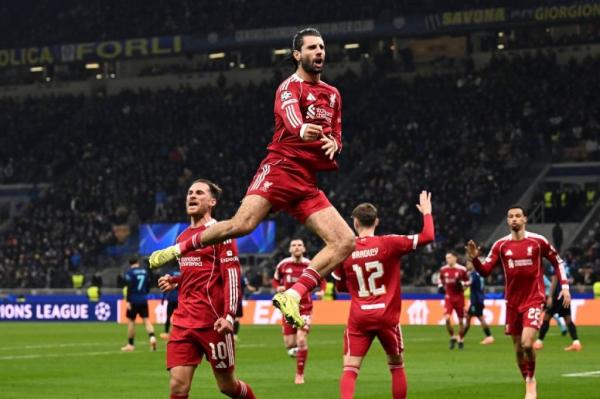 Gelandang Liverpool Dominik Szoboszlai merayakan g Gelandang Liverpool Dominik Szoboszlai merayakan golnya ke gawang Inter Milan pada matchday 6 Liga Champions 2025-2026 di Giuseppe Meazza, Rabu (10/12/2025) dini hari WIB. (Foto: Liverpool)