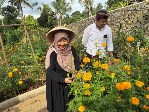 Kebun asri di Sanggraloka Ubud, Bali. (Foto: Muhammad Sukardi)