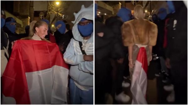 Bintang film dewasa Bonnie Blue menghina bendera merah putih. (Foto: Instagram)