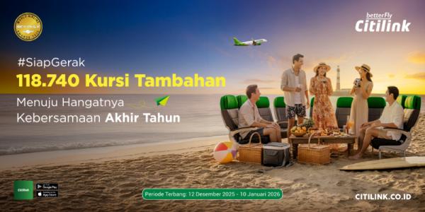 promo Citilink Citilink #SiapGerak hadirkan 118.740 kursi tambahan jelang akhir tahun. (Foto: dok Citilink)