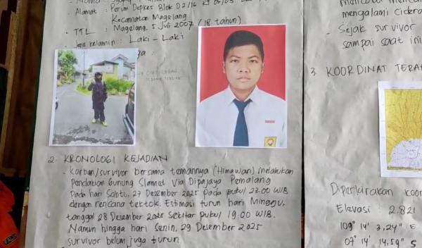 Pendaki hilang gunung slamet Tim SAR gabungan melakukan pencarian pendaki hilang 6 hari di Gunung Slamet melalui jalur Dipajaya, Pemalang. (Foto: Ist)