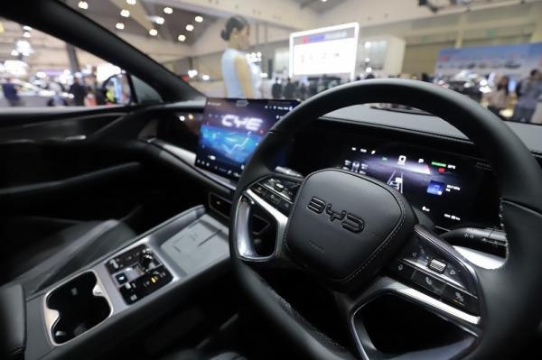 Interior BYD di GJAW 2025 Interior BYD saat pameran otomotif GJAW 2025. (Foto: dok BYD)