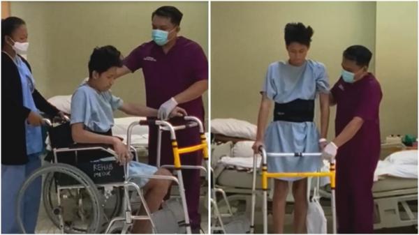 Kondisi adik Keisya Levronka Kondisi adik Keisya Levronka sekarang. (Foto: Youtube)