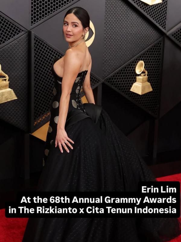 Dress tenun di Grammy Dress tenun di red carpet Grammy Awards 2026. (Foto: Instagram)