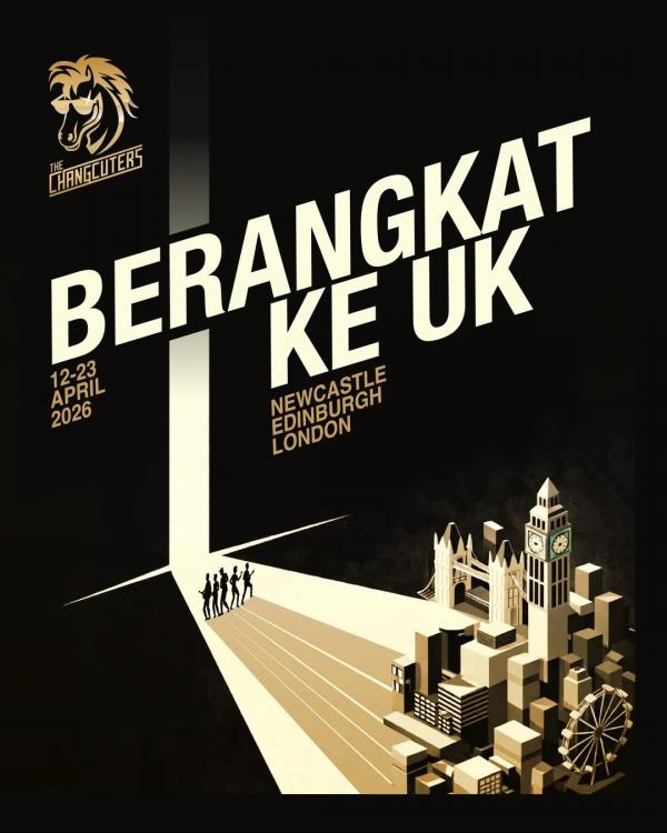 Pengumuman The Changcuters Pengumuman The Changcuters tur Inggris 2026. (Foto: Instagram)