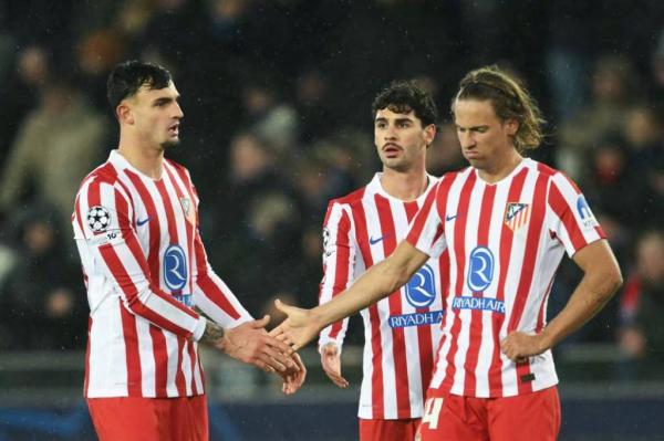 Atletico Madrid diimbangi Club Brugge 3-3 pada leg 1 playoff 16 besar Liga Champions 2025-2026 di Belgia, Kamis (19/2/2026) dini hari WIB. (Foto: UEFA)