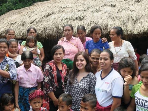 Ini salah satu momen aksi nyata Tasya Kamila mengabdi untuk negeri sebagai penerima beasiswa LPDP. (Foto: Instagram)