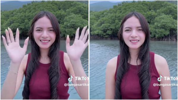 TikToker Halo Kakak Bunga Sartika viral di media sosial. (Foto: TikTok)