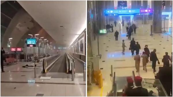 Suasana terkini bandara Dubai pascaserangan drone Iran. (Foto: X)