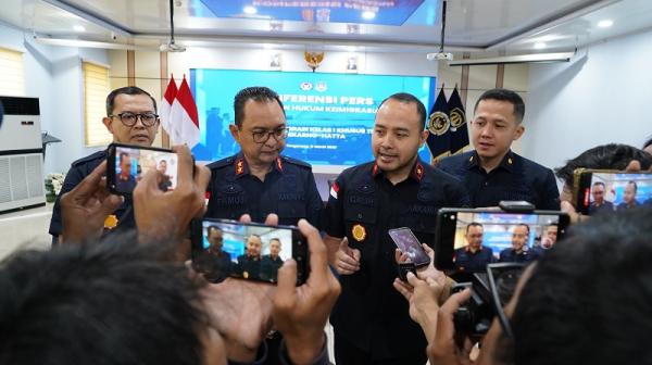 Konferensi Pers Kantor Imigrasi Kelas I Khusus TPI Soekarno&ndash;Hatta. (Foto: dok Imigrasi Soetta)