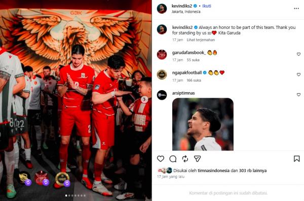Kevin Diks mengungkap kebanggaannya setiap membela Kevin Diks mengungkap kebanggaannya setiap membela Timnas Indonesia. (Foto: IG @kevindiks2)