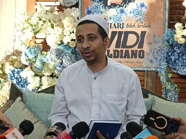 Habib Jafar Habib Jafar di momen 40 hari kematian Vidi Aldiano. (Foto: Mei Sada Sirait)