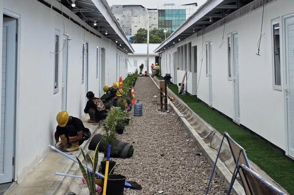 Penampakan hunian untuk warga pinggir rel Senen, Jakarta Pusat (dok. Setkab)