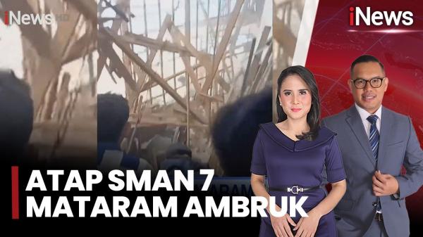 Atap SMAN 7 Mataram Ambruk, Lima Siswa Terluka Tertimpa Reruntuhan