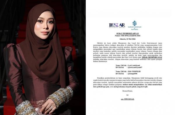 Lesti Kejora Murka Namanya Dicatut Penipu, Publik Diingatkan Jangan Sebar Data Pribadi