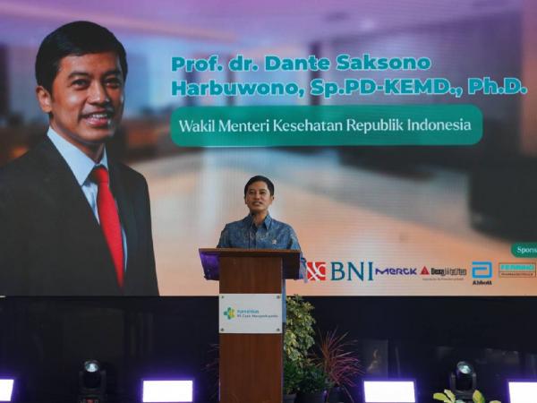 Wakil Menteri Kesehatan (Wamenkes) Dante Wakil Menteri Kesehatan (Wamenkes) Dante Saksono Harbuwono di acara re-launching Klinik Yasmin RSCM Jakarta. (Foto: Istimewa)