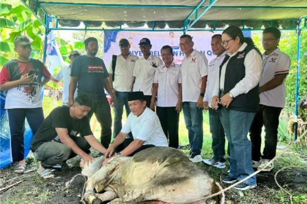 Perindo Sumut berkurban Partai Perindo Sumatera Utara menggelar penyembelihan dan pembagian 41 hewan kurban yang tersebar di 33 kabupaten dan kota sebagai bentuk kepedulian sosial kepada masyarakat pada Hari Raya Iduladha 2026. (Foto: Ist)