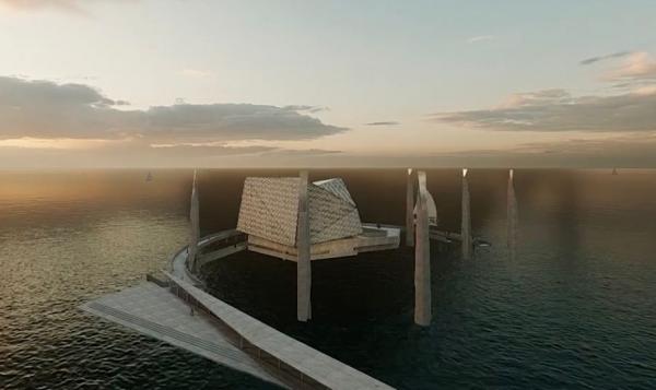 Masih Apung Ancol Penampakan Masjid Apung Ancol. (Foto: Ancol)